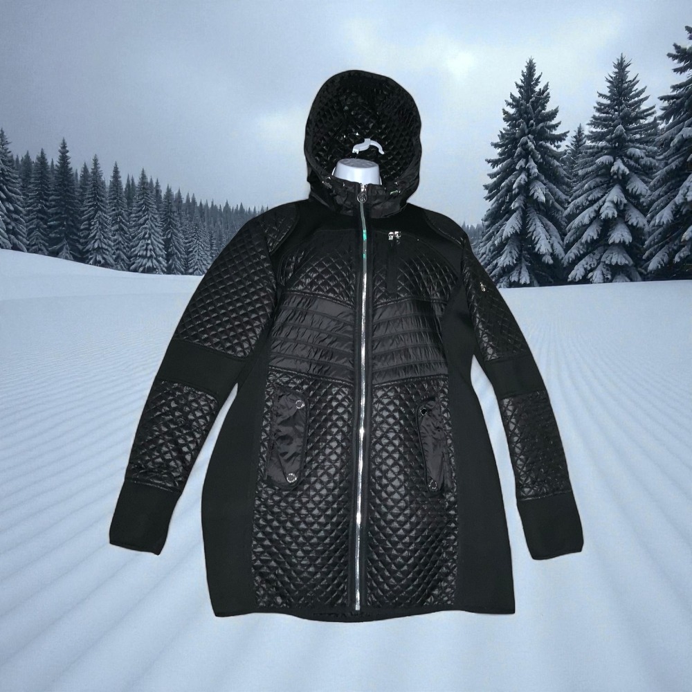 Michael Kors Mixed Media Quilted‎ Coat size Large